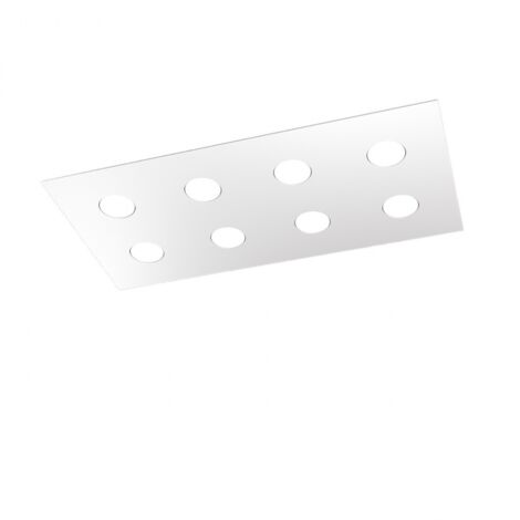 Plafoniera Moderna Area Metallo Bianco Metallo 8 Luci Gx53