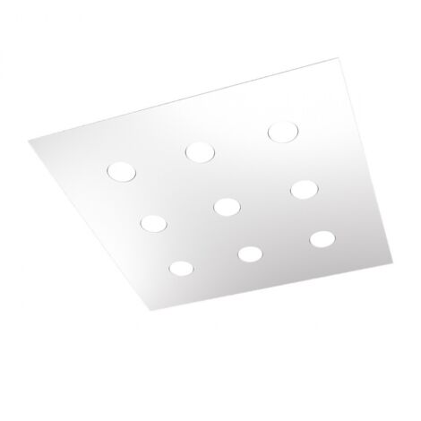 Plafoniera Moderna Area Metallo Bianco Metallo 9 Luci Gx53
