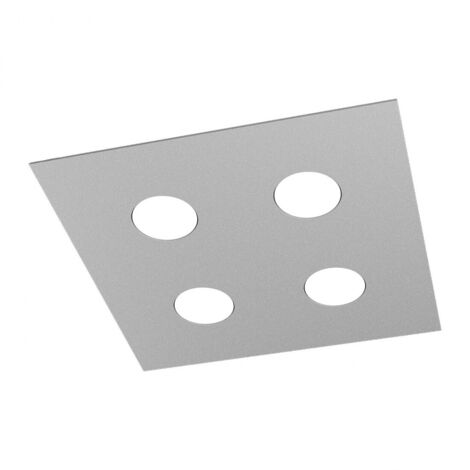 Plafoniera Moderna Area Metallo Grigio 4 Luci Gx53