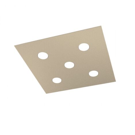 Plafoniera Moderna Area Metallo Sabbia 5 Luci Gx53