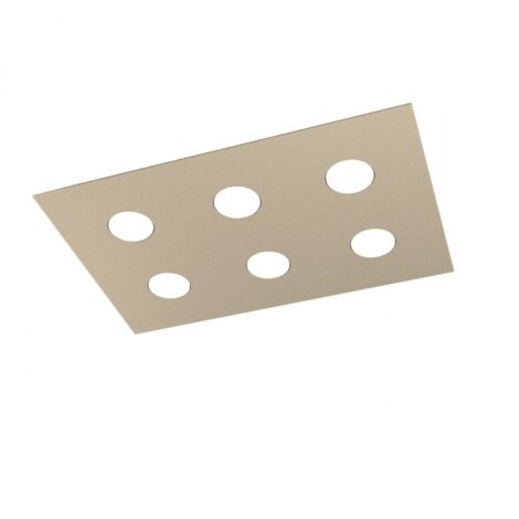 Plafoniera Moderna Area Metallo Sabbia 6 Luci Gx53
