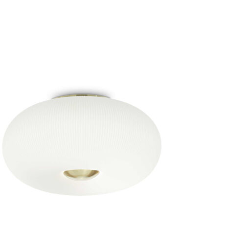 Plafoniera Moderna Arizona Vetro Bianco 5 Luci Gx53 9W 3000K Luce Calda