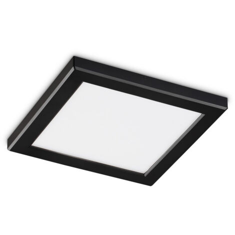 Plafoniera Moderna Aura Materie Plastiche Nero Led 20W 3000K