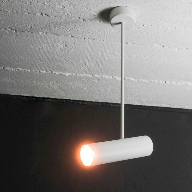 Image of Licht-erlebnisse - Lampada Faretto Spot da soffitto dal design moderno di color bianco regolabile ideale in salotto cucina corridoio - Bianco