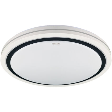 Plafoniera moderna bianco/nera tonda 48cm LED 48W dimmer