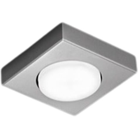 Plafoniera Moderna Bottone Metallo Alluminio Opaco 1 Luce Gx53 Ip20