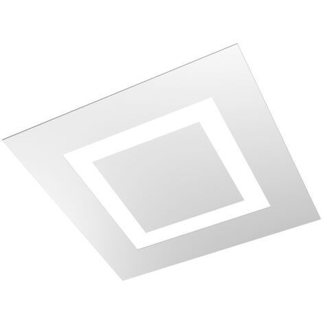 Plafoniera Moderna Carpet Metallo Bianco 4 Luci 2G11 48Cm