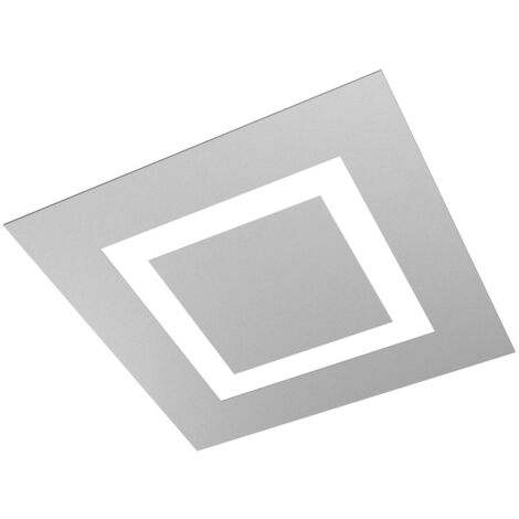 Plafoniera Moderna Carpet Metallo Grigio 4 Luci 2G11 48Cm
