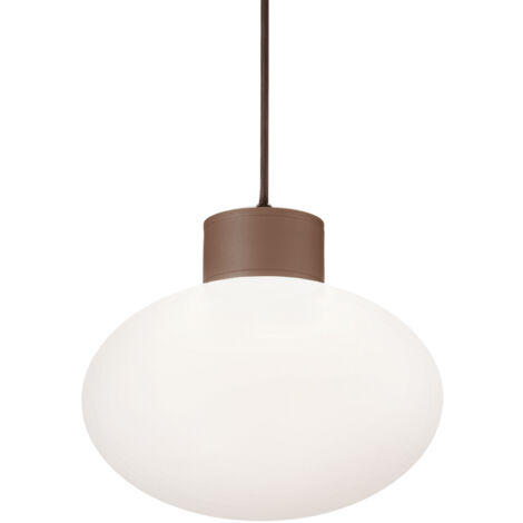 Plafoniera Moderna Clio Alluminio Coffee 1 Luce E27 42W Ip44