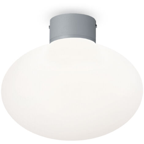 Plafoniera Moderna Clio Alluminio Grigio 1 Luce E27