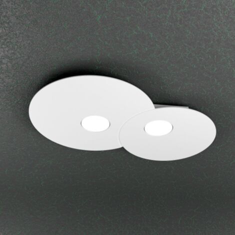 Plafoniera Moderna Cloud Metallo Bianco 2 Luci Gx53