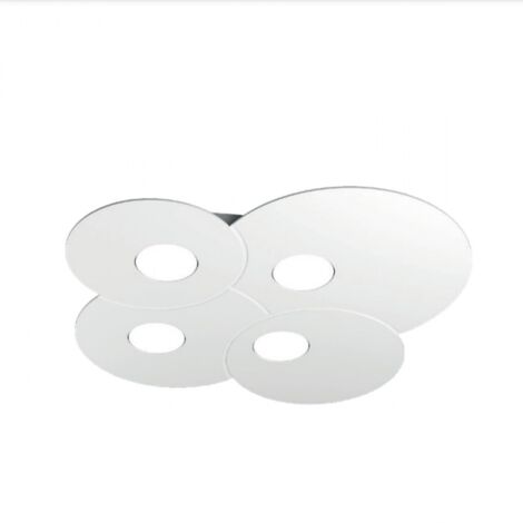 Plafoniera Moderna Cloud Metallo Bianco 4 Luci Gx53