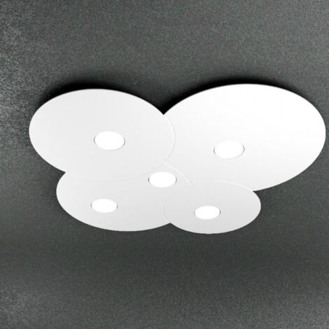 Plafoniera Moderna Cloud Metallo Bianco 5 Luci Gx53