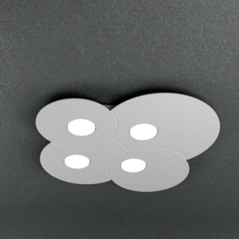 Plafoniera Moderna Cloud Metallo Grigio 4 Luci Gx53