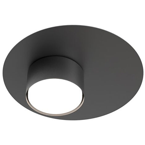 Plafoniera Moderna Dioniso Acciaio Nero 1 Luce Gx53 Ip20