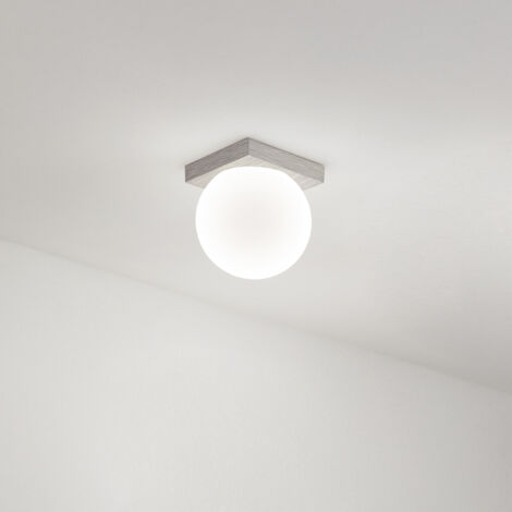 Plafoniera Moderna Dot Metallo Grigio Titanio Led 8W Ip40