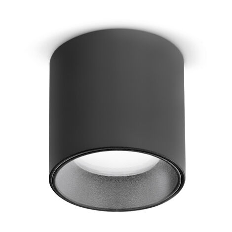 Plafoniera Moderna Dot Metallo Nero Led 5W 3000K Luce Calda