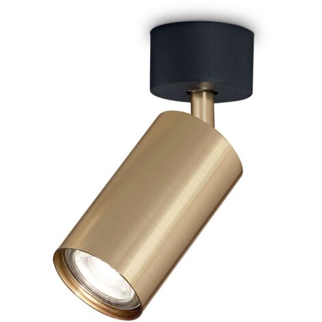 Plafoniera Moderna Dynamite Metallo Ottone 1 Luce Gu10 7W 3000K Luce Calda