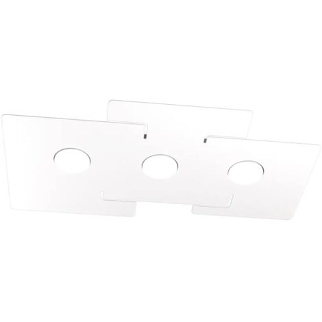 Plafoniera Moderna Echo Metallo Bianco 3 Luci Gx53