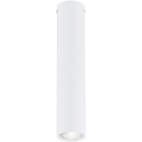 Plafoniera Moderna Faretto Marduk 1 Luce Acciaio Bianco 30 Cm