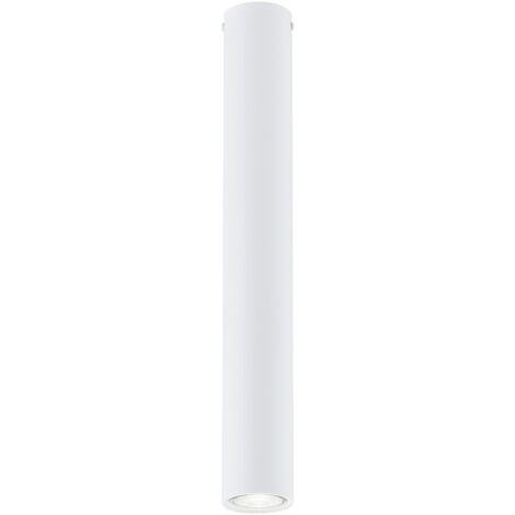 Plafoniera Moderna Faretto Marduk 1 Luce Acciaio Bianco 45 Cm