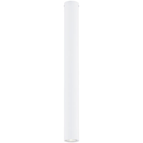 Plafoniera Moderna Faretto Marduk 1 Luce Acciaio Bianco 60 Cm