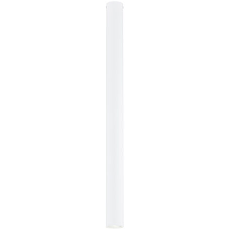 Plafoniera Moderna Faretto Marduk 1 Luce Acciaio Bianco 80 Cm