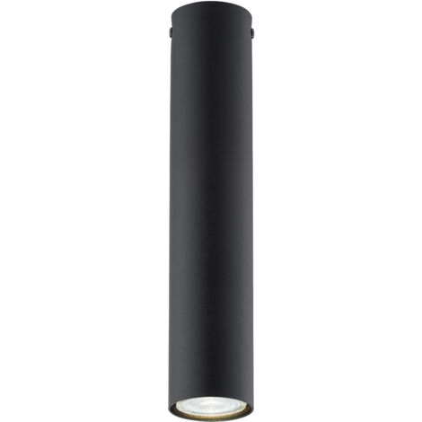 Plafoniera Moderna Faretto Marduk 1 Luce Acciaio Nero 30 Cm