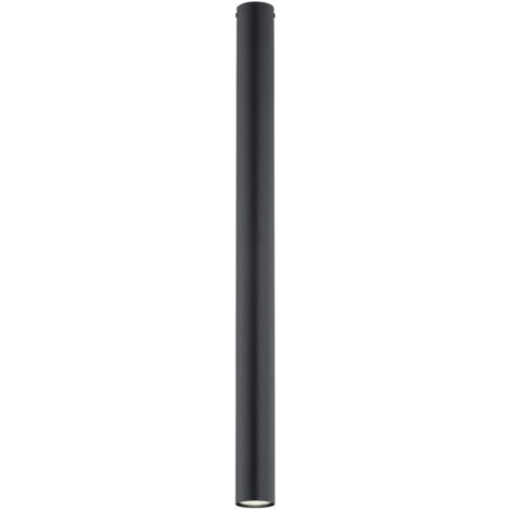 Plafoniera Moderna Faretto Marduk 1 Luce Acciaio Nero 80 Cm