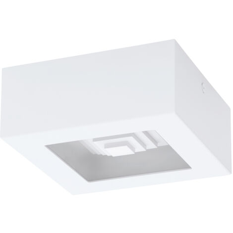 Plafoniera Moderna Ferreros Acciaio Bianco 1 Luce Led Integrato 6,3W