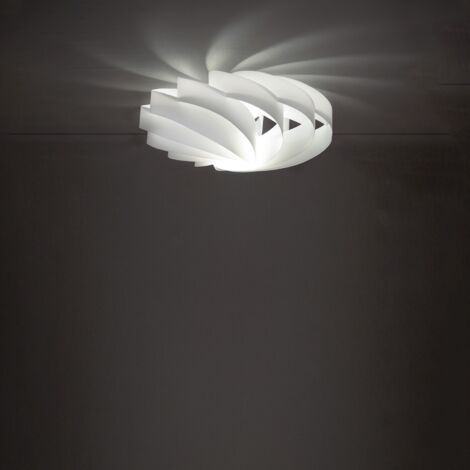 Plafoniera Moderna Flat Polilux ® Bianco 3 Luci E27