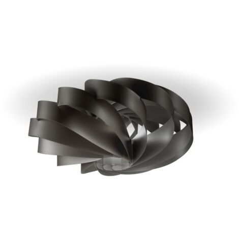 Plafoniera Moderna Flat Polilux ® Nero 5 Luci E27