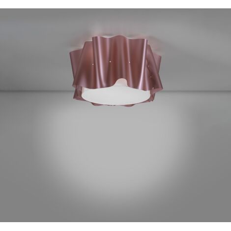 Plafoniera Moderna Folio Polilux ® Pink Metal 1 Luce E27 D60Cm