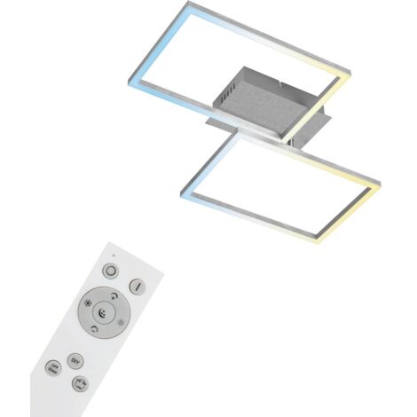 Plafoniera Moderna Frame Brilo Smart Metallo Argento Led Integrato 30W