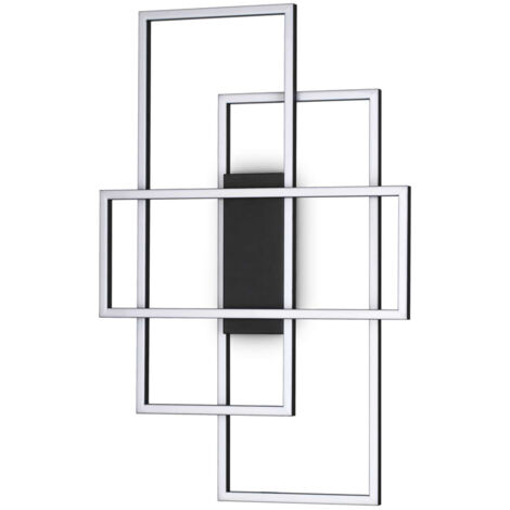 Plafoniera Moderna Frame Metallo Nero Led 31W 3000K Luce Calda