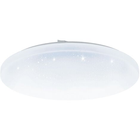 Plafoniera Moderna Frania-A Acciaio Bianco Luce Led Integrato 19W