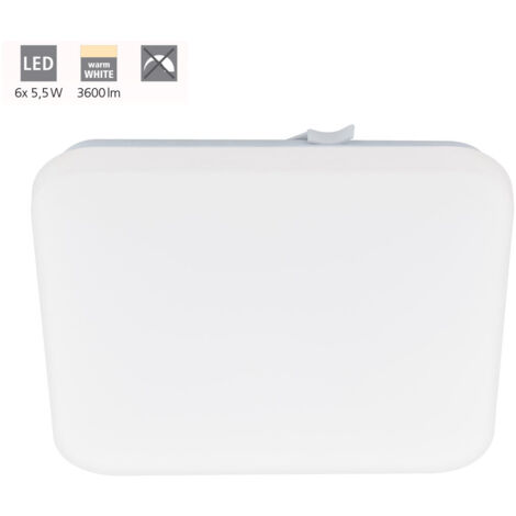 Plafoniera Moderna Frania Acciaio Bianco 6 Luci Led Integrato 5,5W