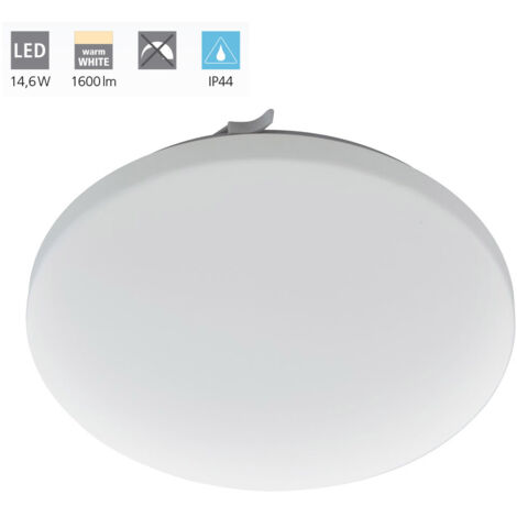 Plafoniera Moderna Frania Acciaio Bianco Led Integrato 14,6W Ip44