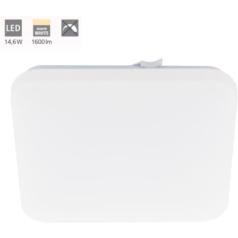Plafoniera Moderna Frania Acciaio Bianco Luce Led 14,6W