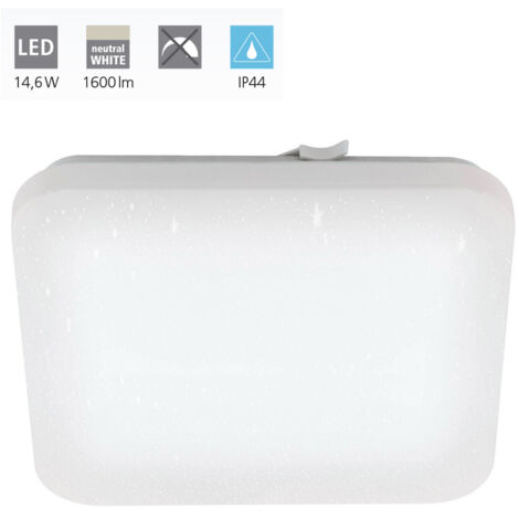 Plafoniera Moderna Frania-S Acciaio Bianco Luce Led Integrato 14,6W