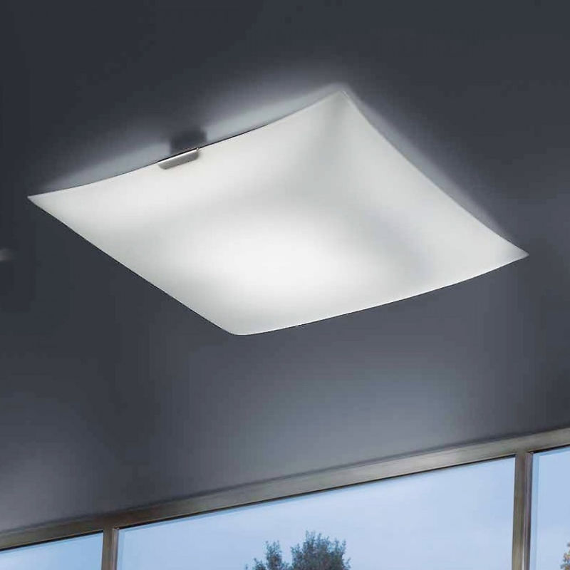 Image of Fratelli Braga - Plafoniera moderna glass 2081 pl60 led vetro lampada soffitto dimmerabile
