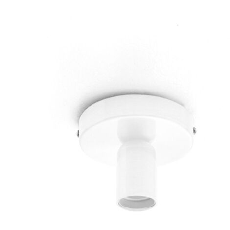 Plafoniera moderna gea luce point e27 led lampada soffitto parete, finitura metallo bianco