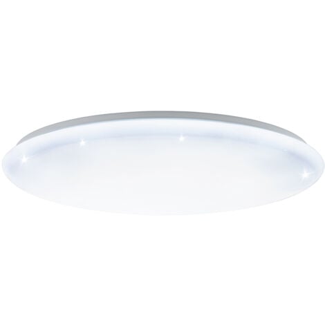 Plafoniera Moderna Giron-S Acciaio Bianco Luce Led Integrato 54,5W