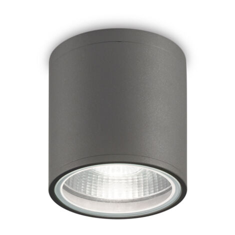 Plafoniera Moderna Gun Alluminio Antracite 1 Luce Gu10