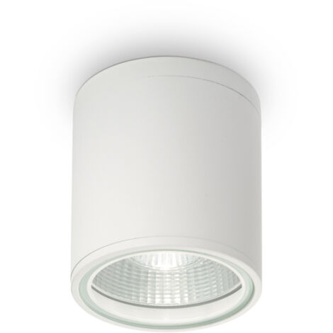 Plafoniera Moderna Gun Alluminio Bianco 1 Luce Gu10
