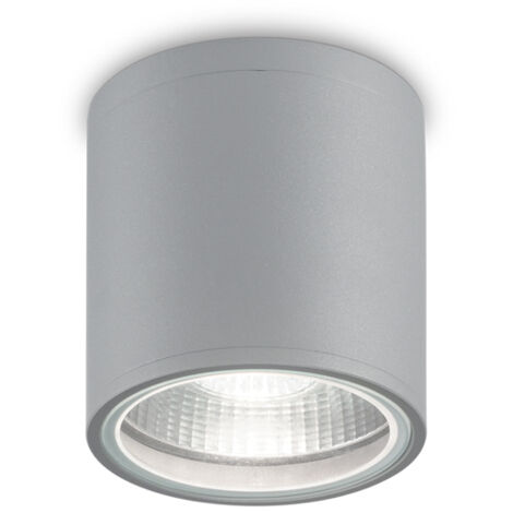 Plafoniera Moderna Gun Alluminio Grigio 1 Luce Gu10