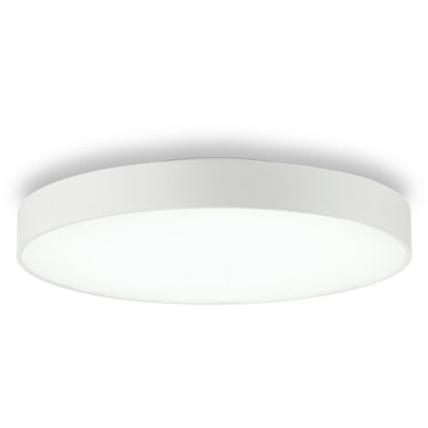 Plafoniera Moderna Halo Alluminio Bianco Led 32W 3000K Luce Calda