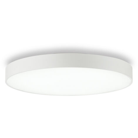 Plafoniera Moderna Halo Alluminio Bianco Led 46W 3000K Luce Calda