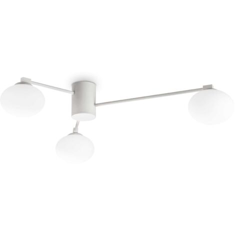 Plafoniera Moderna Hermes Metallo Bianco 3 Luci G9 28W 3000K Ip20