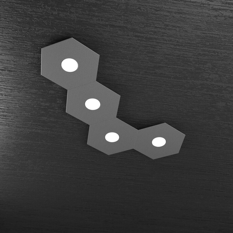 Top-light - Plafoniera Moderna Hexagon Metallo